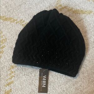 NWT White House Black Market Black Knit Hat